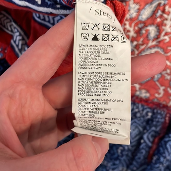 Sfera blue & red paisley summer sundress size medium - Picture 8 of 8